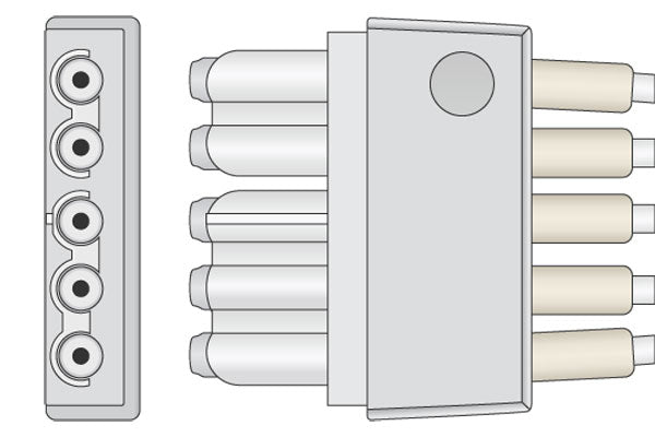 Cables & Sensors Spacelabs Compatible ECG Leadwire - 700-0006-37