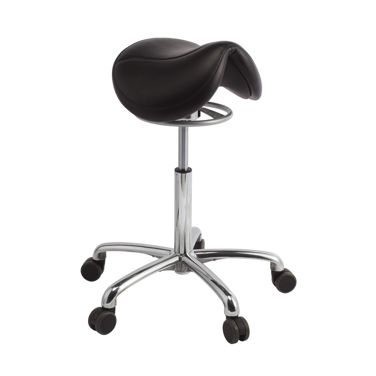 Brewer 135JS Jumper saddle stool in Raven Wing UltraLeather