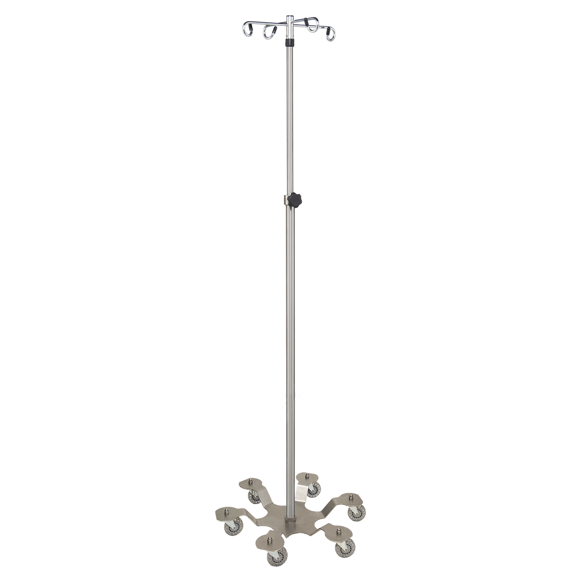 Blickman 1371SS-4 all stainless steel six-leg IV stand