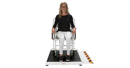 Health o meter 2500CKL wheelchair scale with fold-away seat - view 3
