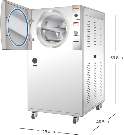 Tuttnauer 3870HSG-WS Autoclave - dimensions