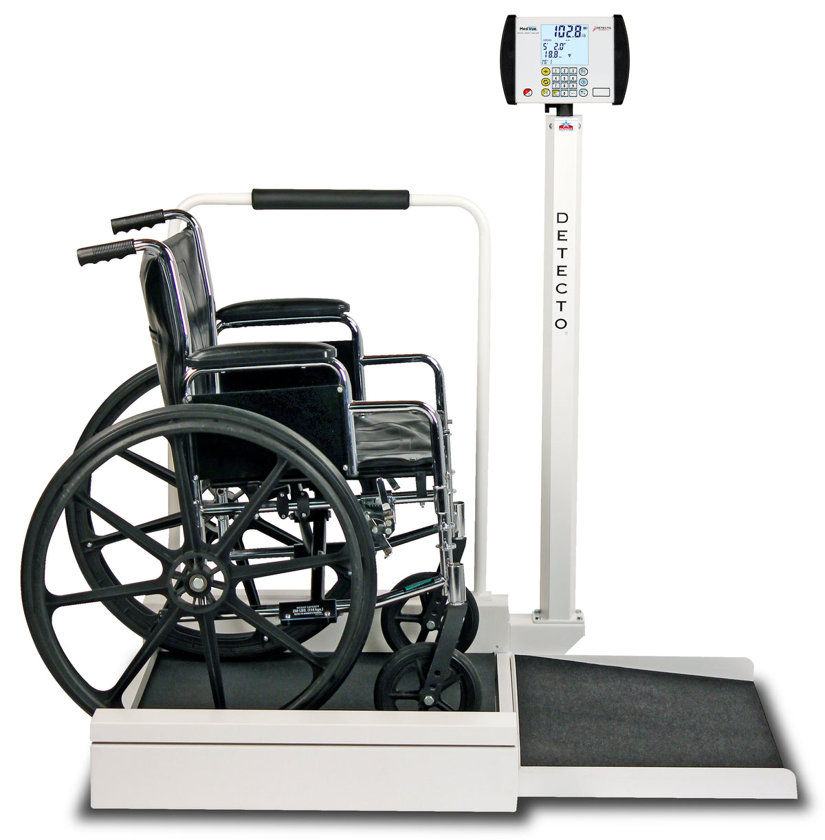 Detecto 6495 Stationary Digital Wheelchair Scale - view 3