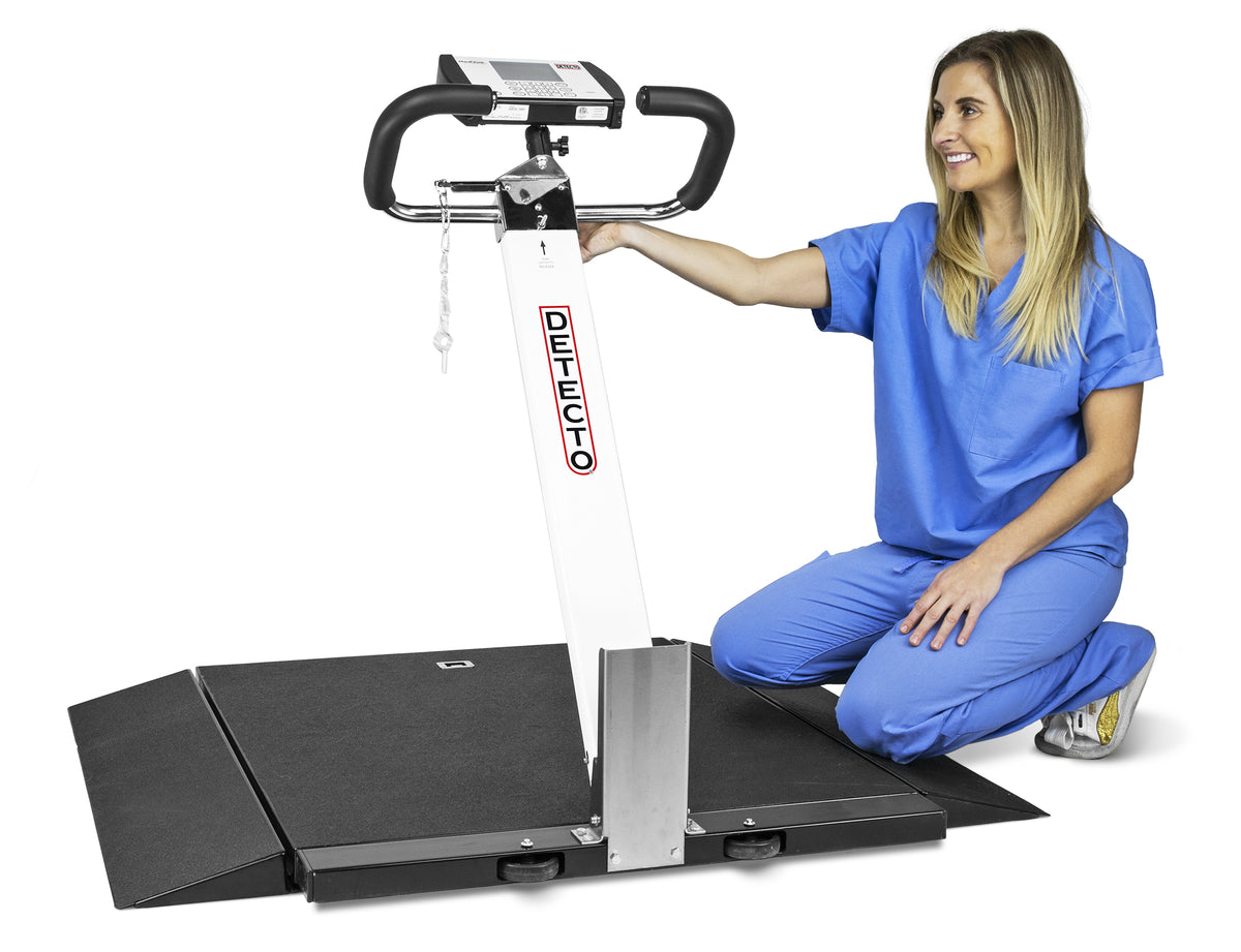 Detecto 6550 Portable Wheelchair Scale with Folding Column - view 4