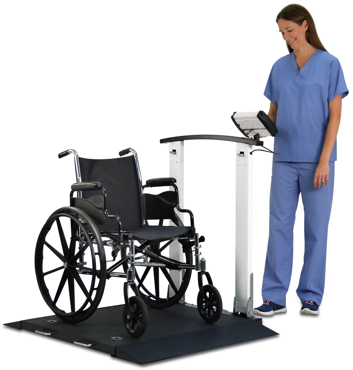 Detecto 6560 Portable Wheelchair Scale with Folding Column - view 3