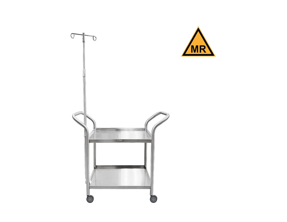 Blickman 7537SS-IV-MR MR Conditional heavy-duty cart with IV pole