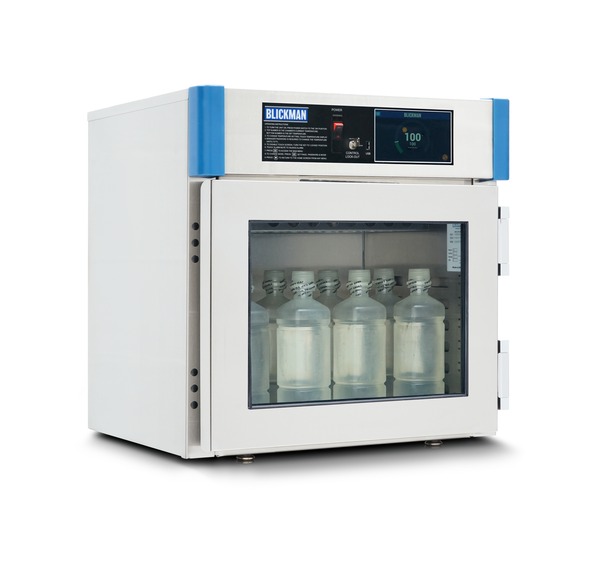Blickman 8927TG compact tabletop warming cabinet, touchscreen, glass door