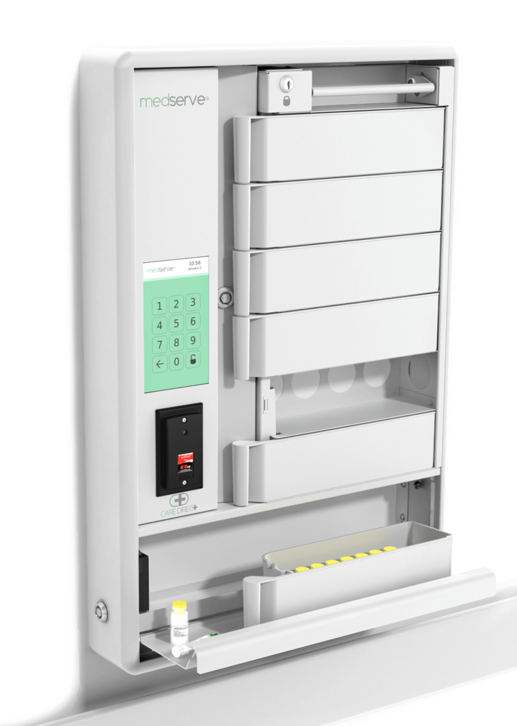 Caredirect Medserve Cabinet with RFID Badge Reader - Efficient and Secure Medication Management