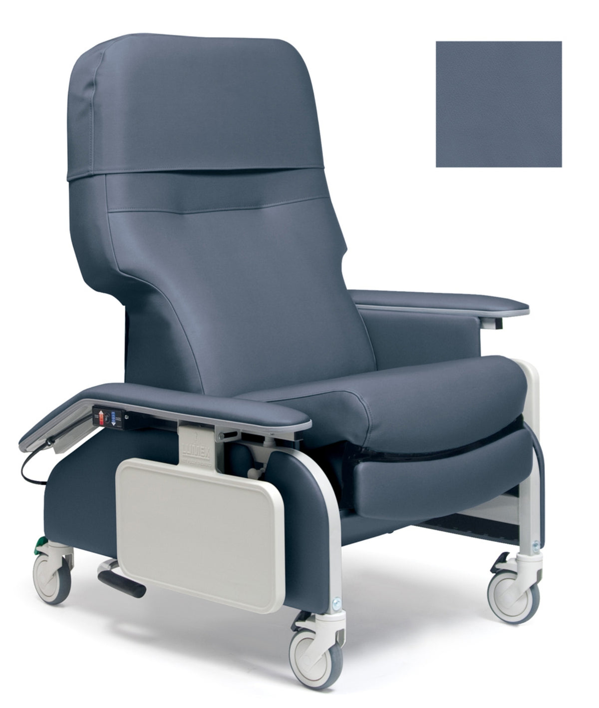 Lumex 566DG Deluxe Clinical Care Recliner with Drop Arms in Blue Ridge