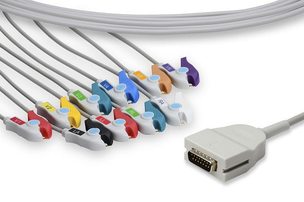 Cables & Sensors Mortara > Burdick Compatible Direct-Connect EKG Cable