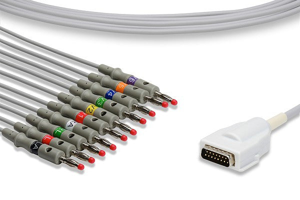 Cables & Sensors Mortara > Burdick Compatible Direct-Connect EKG Cable - 7704