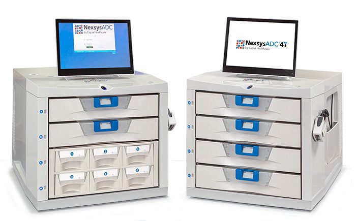 Capsa Healthcare NexsysADC 4T Bundle 2: Secure Automated Medication Dispensing Cabinet with 2 CAM and 2T Cassette