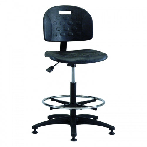 Brewer PT-3 polyurethane tilting stool, high height with foot ring