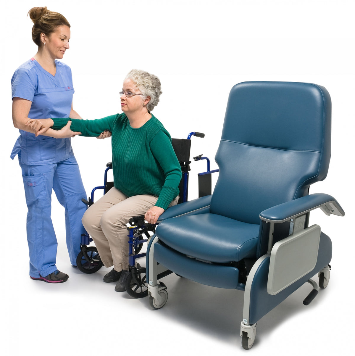 Lumex 566DG Deluxe Clinical Care Recliner with Drop Arms