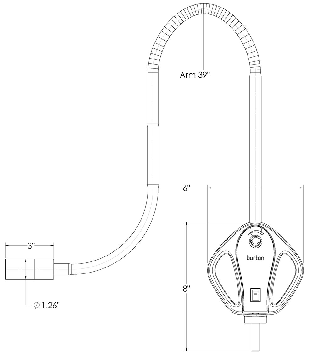 Super Bright Spot LED dimension drawing
