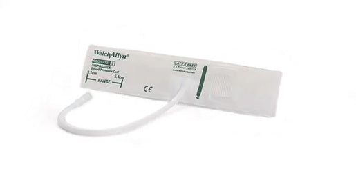 Welch Allyn Neonatal Disposable Blood Pressure Cuff – Neonate Size 3, 1-Tube, Luer Slip – 10/Box (5082-103-1)