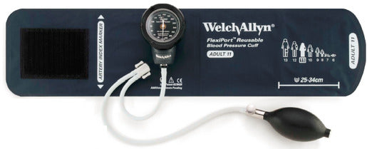 Welch Allyn Tycos DuraShock Pocket Aneroid Sphygmomanometer – Adult Size 11 FlexiPort Cuff (5090-02)