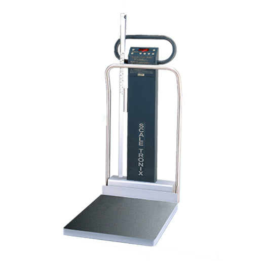 Welch Allyn Scale-Tronix 5702 Mobile Bariatric Floor Scale – 1000 lb, Battery (5702-XX-X)