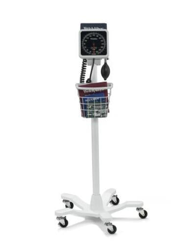 Welch Allyn 767 Mobile Aneroid Sphygmomanometer – Adult Size 11 Two-Piece Cuff, 5-Leg Stand (7670-03CB)