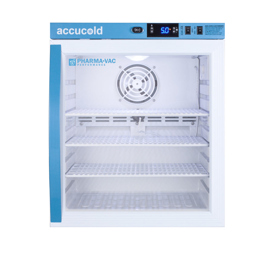 Accucold ARG1PV glass door compact vaccine refrigerator