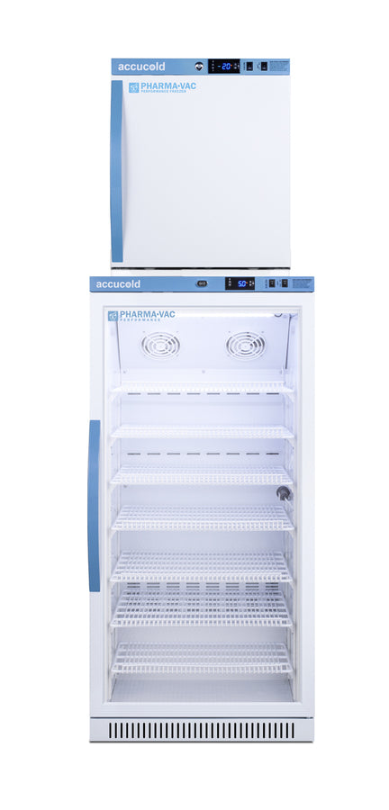Accucold ARG8PV-AFZ1PVSTACK glass door stack front