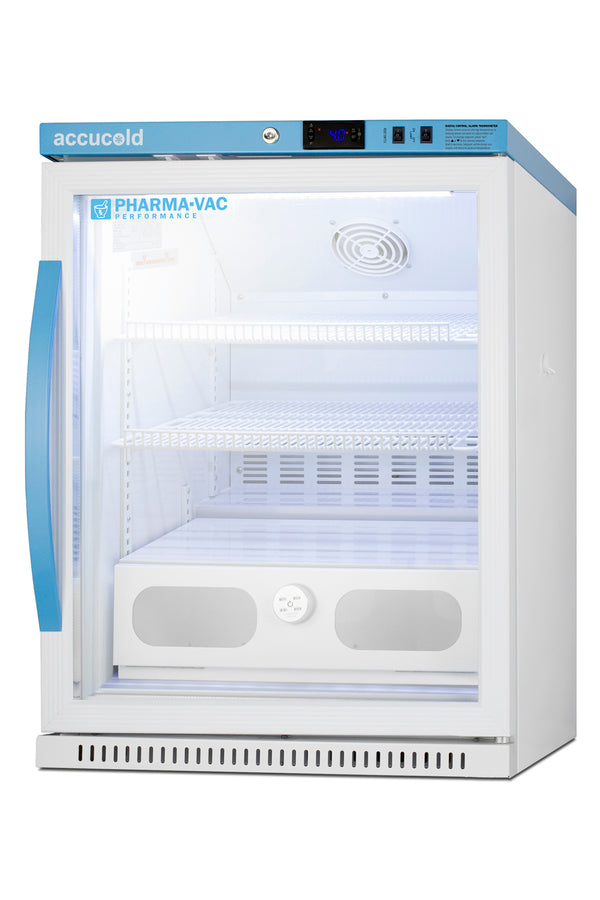 Lock box installed in a glass door refrigerator