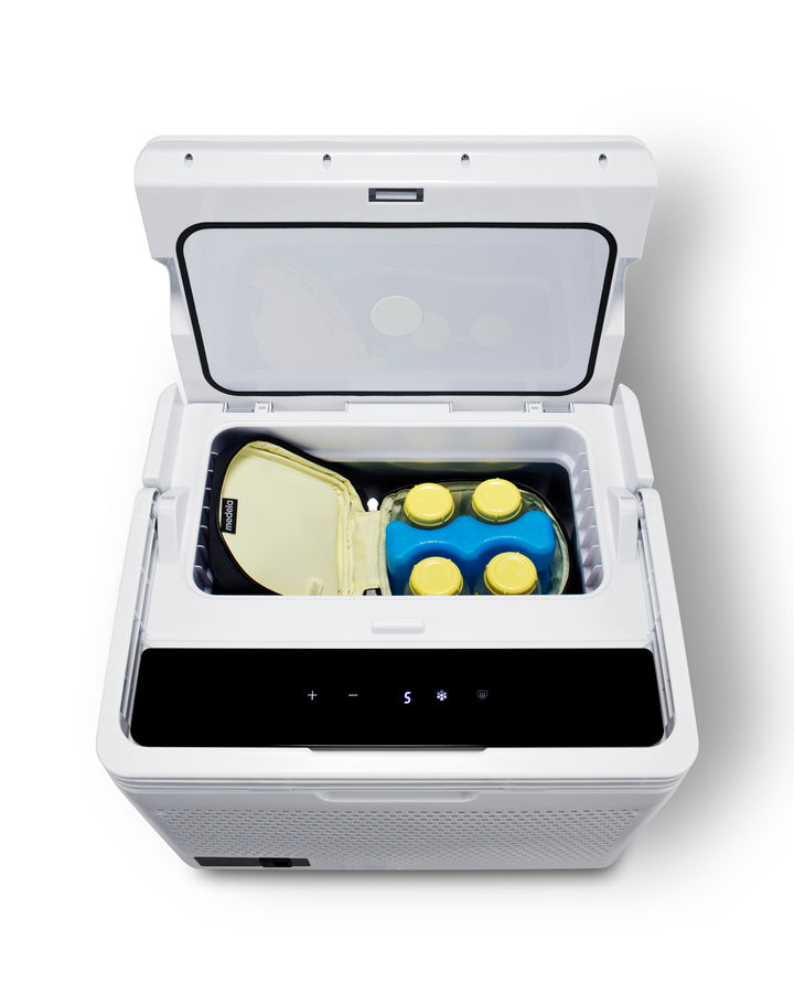 Accucold SPRF11MC filled with milk bottles