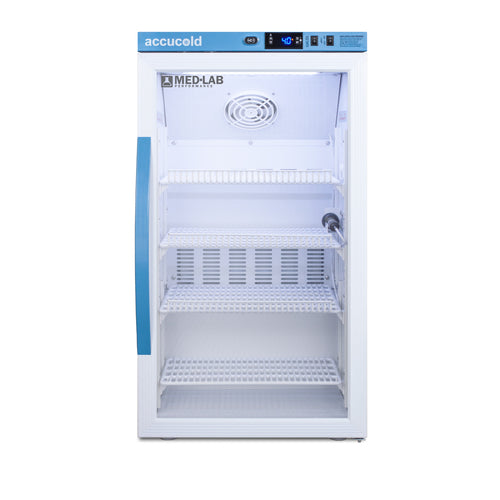 Accucold Med-Lab ARG3ML glass door refrigerator, front