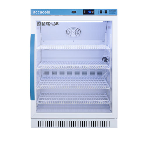 Accucold Med-Lab ARG6ML glass door refrigerator, front