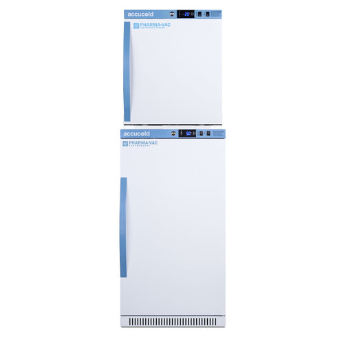 Accucold ARS32PVBIADA-AFZ1PVSTACK solid door with compact freezer, front view