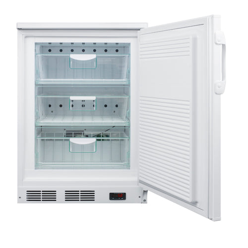 Accucold FF7LWBIVAC open showing basket drawers
