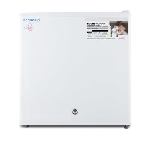 Accucold MOMCUBE FS24LMC breast milk freezer, front