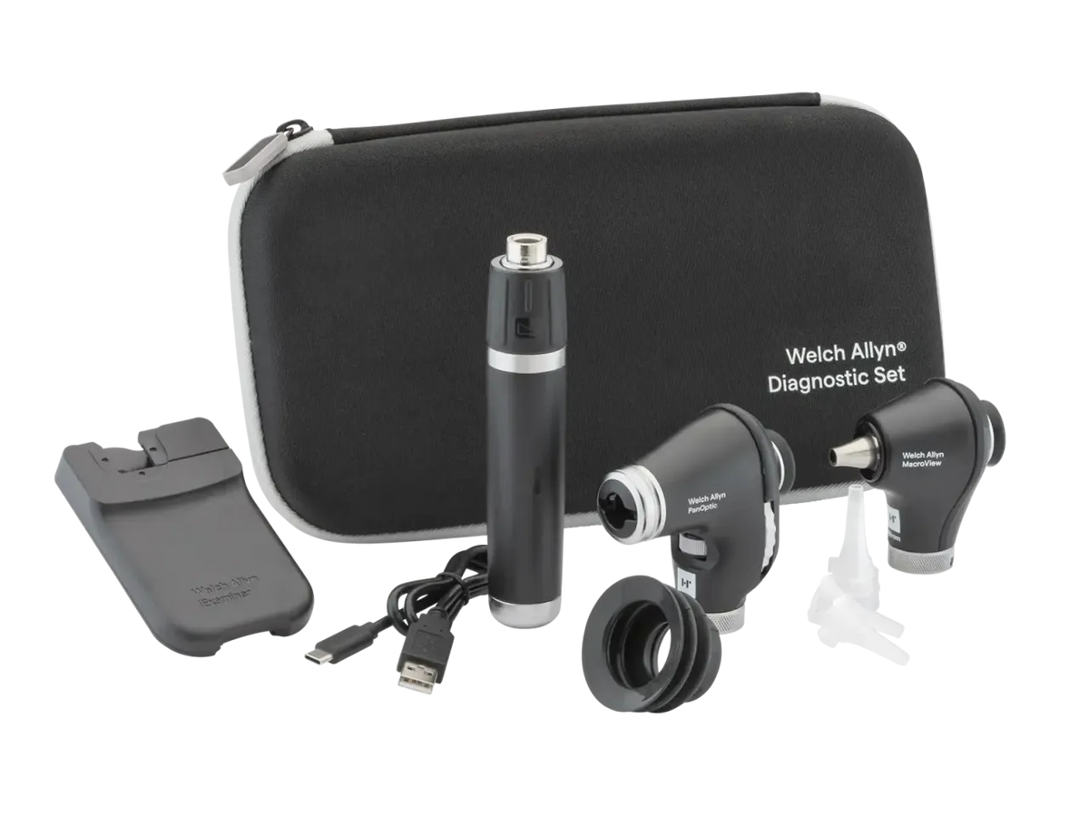 Welch Allyn Diagnostic Set with PanOptic Ophthalmoscope and MacroView Otoscope, for iExaminer (71-PM3LXE-US)