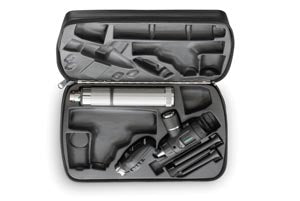 Veterinary Set Includes: 1 ea Ophthalmoscope 11720, Otoscope 20260, Power Handle 71000-A, & Hard Case 05966-U