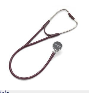 Harvey Deluxe Double Head Stethoscope, Burgundy, 28