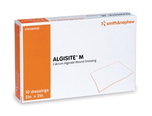 Calcium Alginate Dressing, 2 x 2" 10/pkg 10 pkg/cs