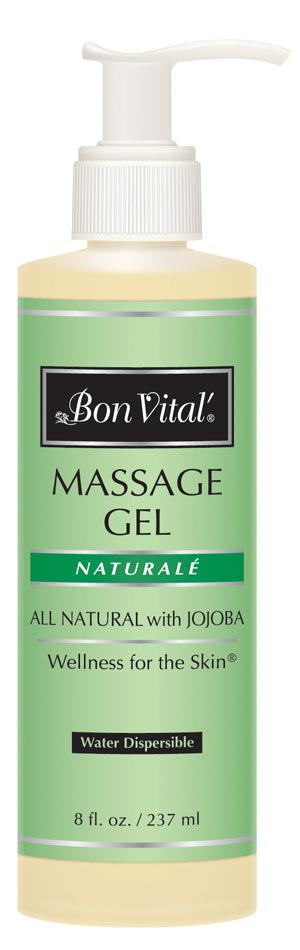 Naturale' Massage Gel, 8 oz Bottle with Pump, 12/cs