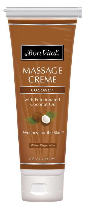 Coconut Massage Crème, 8 oz Refillable Tube, 12/cs