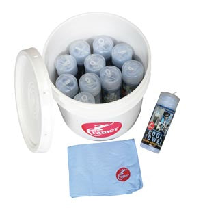 Reusable Towel Team Bucket Includes Large 27" x 17" Towels