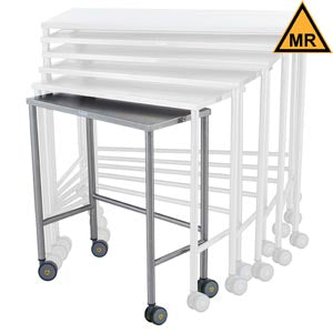Nested Instrument Table 28"W x 32"H x 14"D On Casters MRI Safe