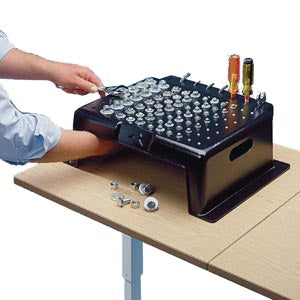 Work Bench, 19 x 15" x 6" Heavy-Duty Plastic Black