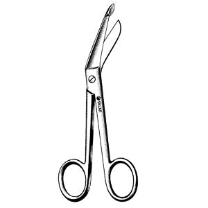 Lister Bandage Scissors, Standard, Smooth, Blunt/Blunt, 4.5
