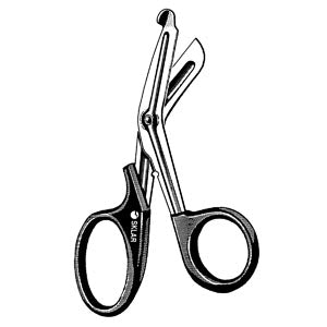 Multi-Cut Utility Scissors, Blue, Angled, Searrated, 6 Overall Length