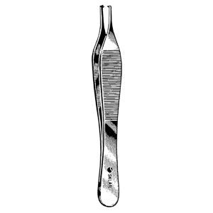 Adson Tissue Forceps, Delicate, 1X2 Teeth, 4.75