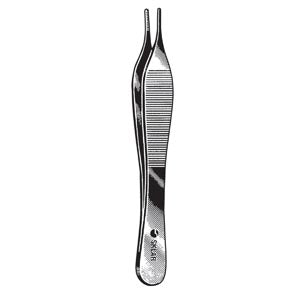 Adson Dressing Forceps, Delicate, Serrated, 4.75