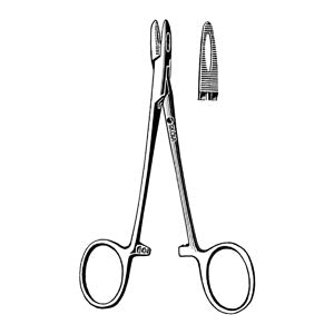 Collier Needle Holder, Fenestrated Jaw, 5.25