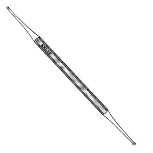 Curette Excavator, Double Ended, #58-1-2, 1.5 X 2mm, 5.5 Overall Length