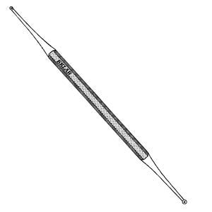 Curette Excavator, Double Ended #58-1-3, Double Ended with Hole, 1.5 X 2.5mm, 5.5 Overall Length