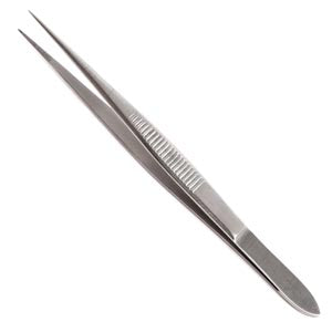 Fine Point Splinter Forcep, Serrated, 4.5