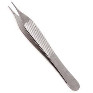 Adson Dressing Forceps, Serrated, 4.75