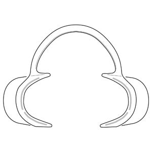 Cheek Retractors, Clear Plastic, Adult, 2/pk